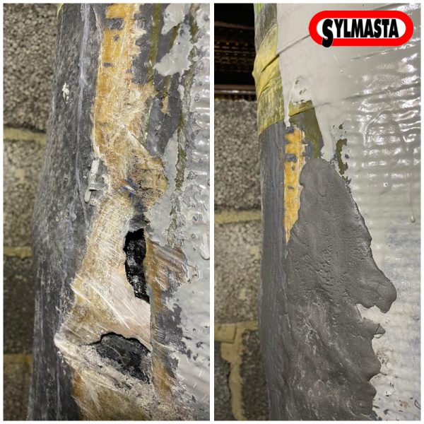 London Hospital Air Conditioning Pipe Before After 800x800 Sylmasta