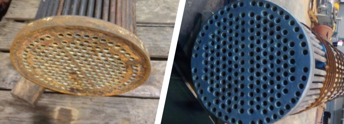 Corroded Condenser Unit Rebuild carried out using Sylmasta Ceramic Supergrade Epoxy Paste